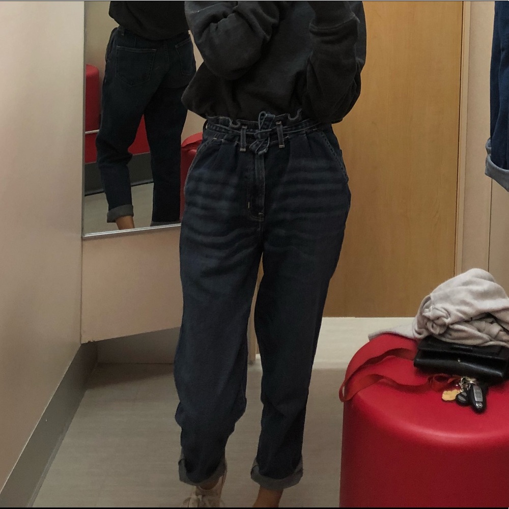 hollister paperbag mom jeans